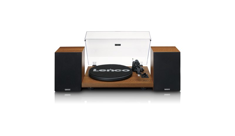 Lenco LS-480WD Turntable with Amplifier & Speakers Wood