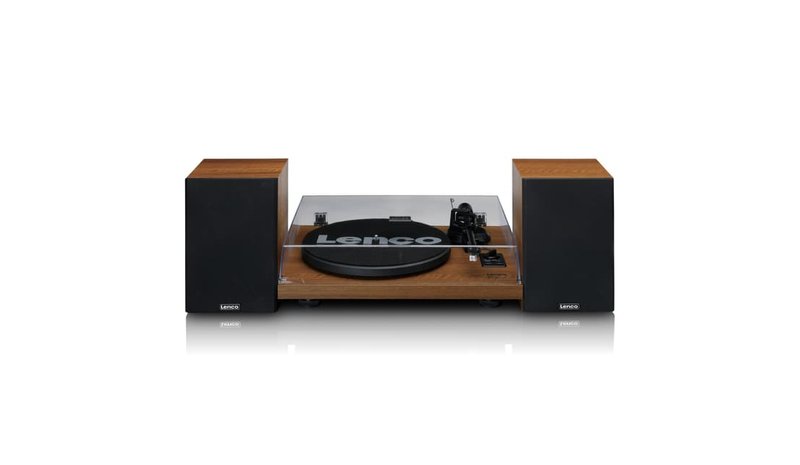 Lenco LS-480WD Turntable with Amplifier & Speakers Wood