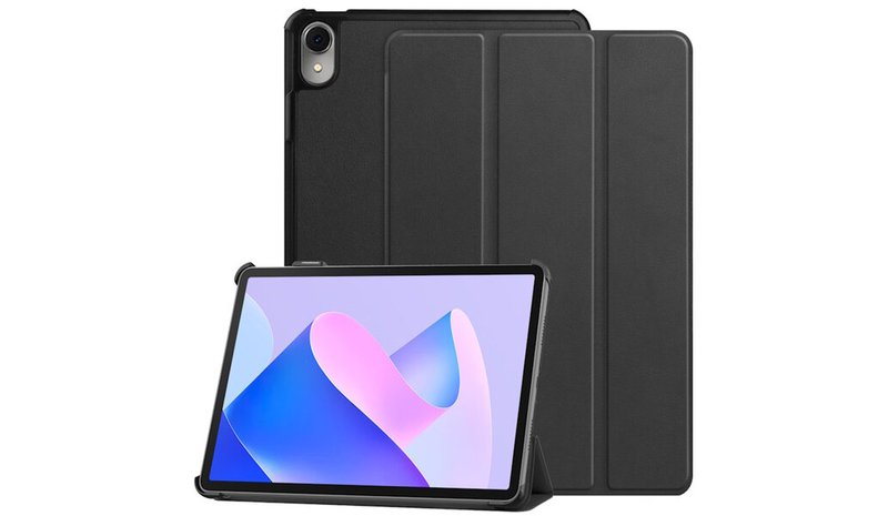 iLike Tri-Fold Eco-Leather Stand Case Lenovo Tab P12 12,7'' (2023) Musta