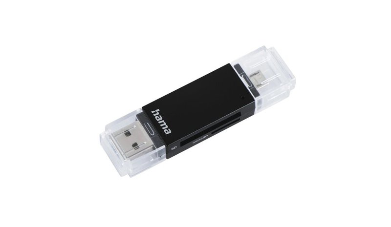 Hama 00181056 Basic USB 2.0 OTG SD/microSD-kortinlukija – kuva 1/4