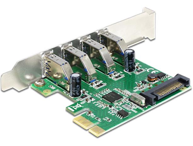 Delock PCIe Card 4x USB-A 3.2 Gen 1 – kuva 1/3