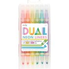 Dual Liner neonmarkkerit 6 väriä - ooly