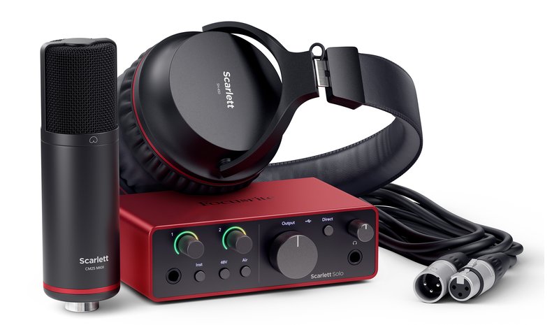Focusrite Scarlett Solo Studio 4th Gen USB Audio Interface Bundle