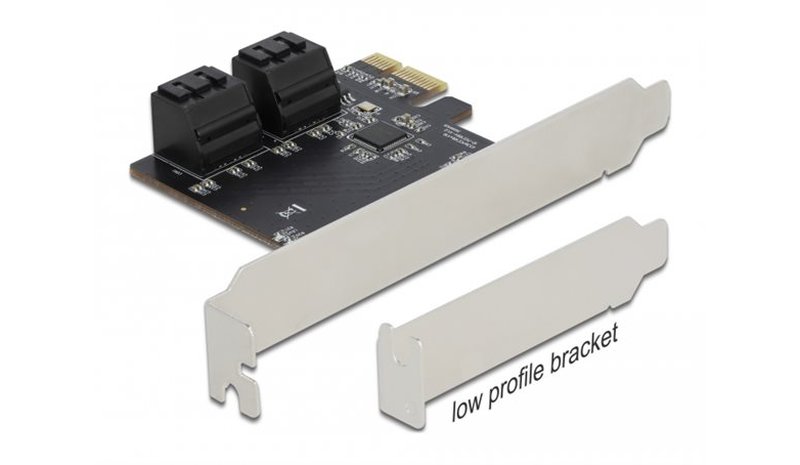 Delock 4-Port SATA PCIe x1 Controller Card Low Profile