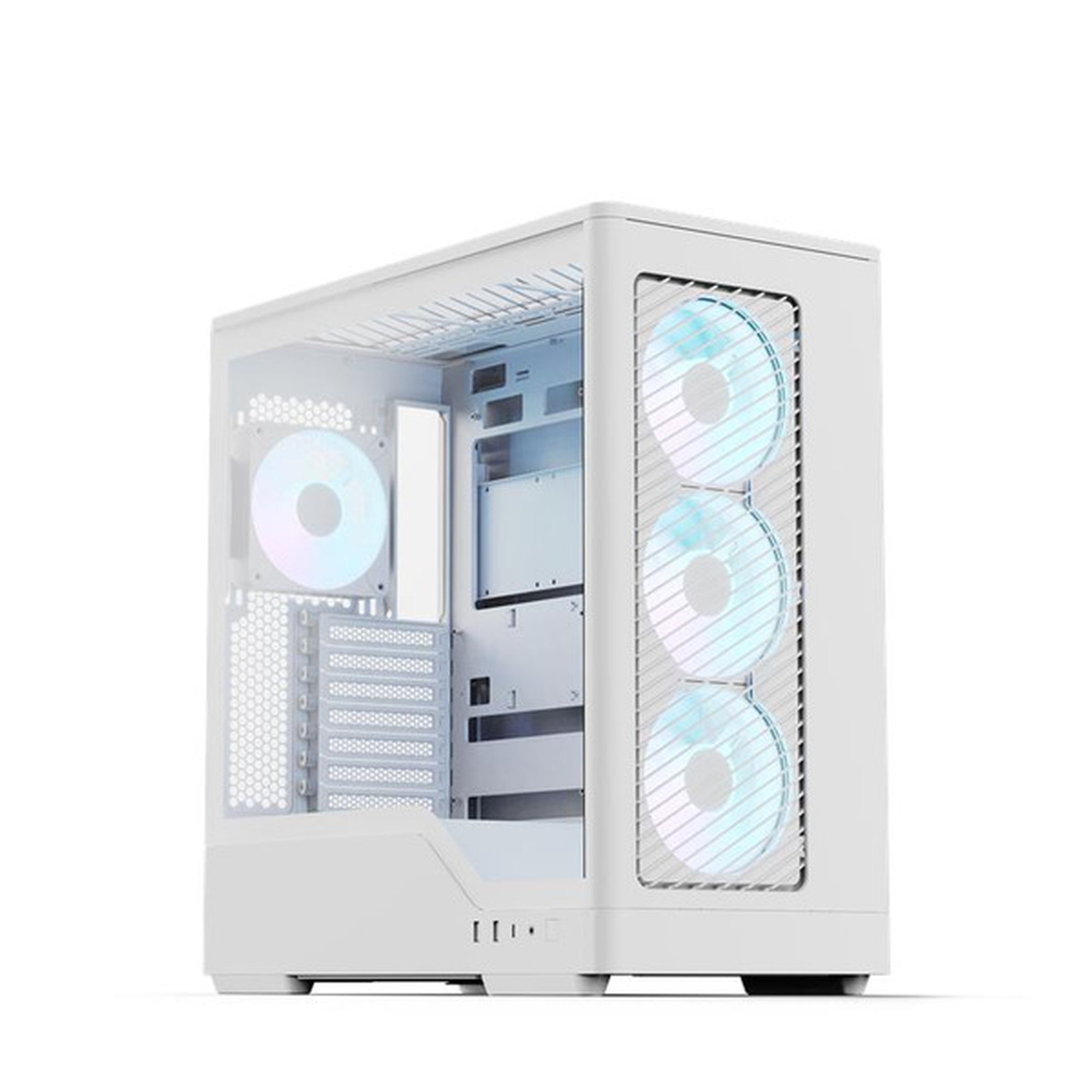 Aerocool D520A -miditornikotelo RGB-valaistuksella, valkoinen
