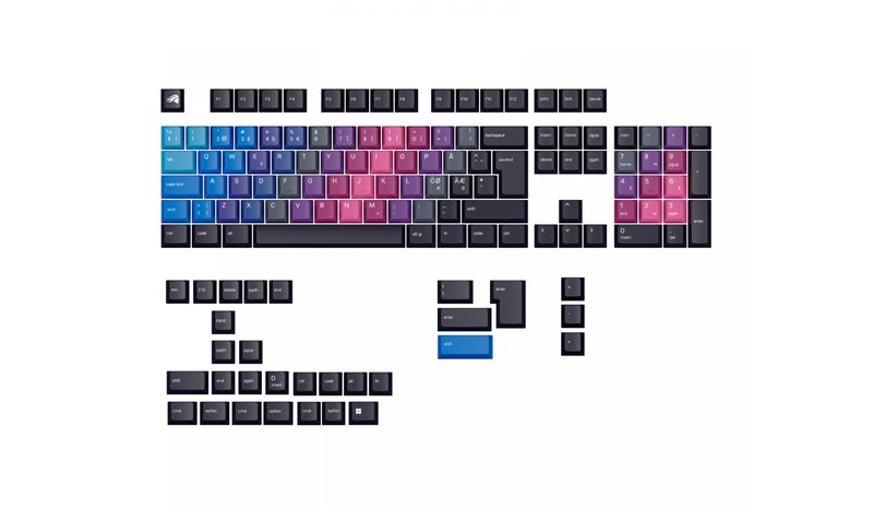 Glorious GPBT Afterparty Keycap Set Nordic ISO