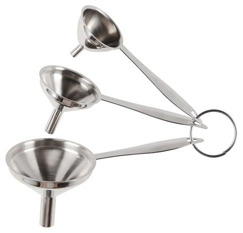 Ruostumaton suppilo, 3 kpl