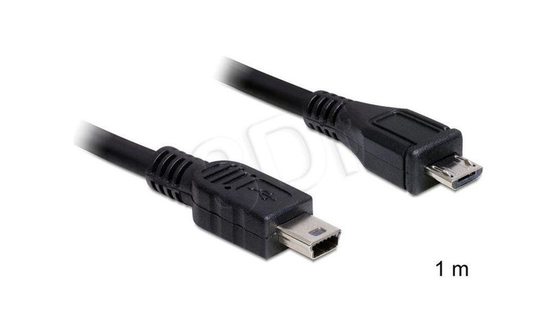Delock USB 2.0 kaapeli MicroUSB->miniUSB 1m