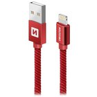Swissten Datový Kabel Tekstiili Usb / Lightning Mfi 1,2 M Cervený