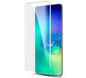 „Evelatus Samsung Galaxy S10“ ja „Clear Glass UV +“ liimat