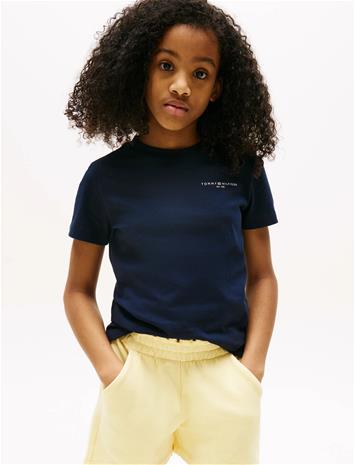 Tommy Hilfiger U Mini Corp Logo Tee Ss Tops T-shirts Short-sleeved Blue Tommy Hilfiger