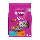 3x1,9kg 1+ Duo Surf & Turf tonnikala & kana Whiskas kissan kuivaruoka