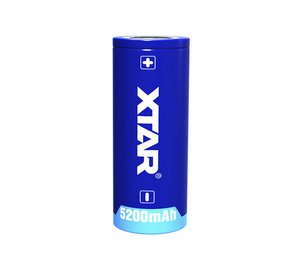 Akku XTAR 26650 5200mAh (suojattu) - 7A