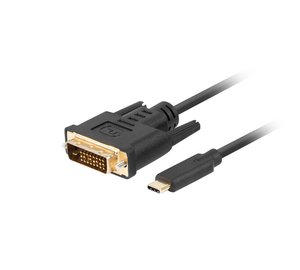 USB C -DVI-D kaapeli Lanberg CA-CMDV-10CU-0030-BK 3 m Musta