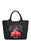 Ganni Black Cherry Tote Bag - Black - ONE SIZE