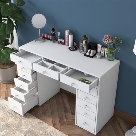 Make-Up Table, BJ106, White, 100% MELAMINE COATED E1 QUALITY CHIPBOARD