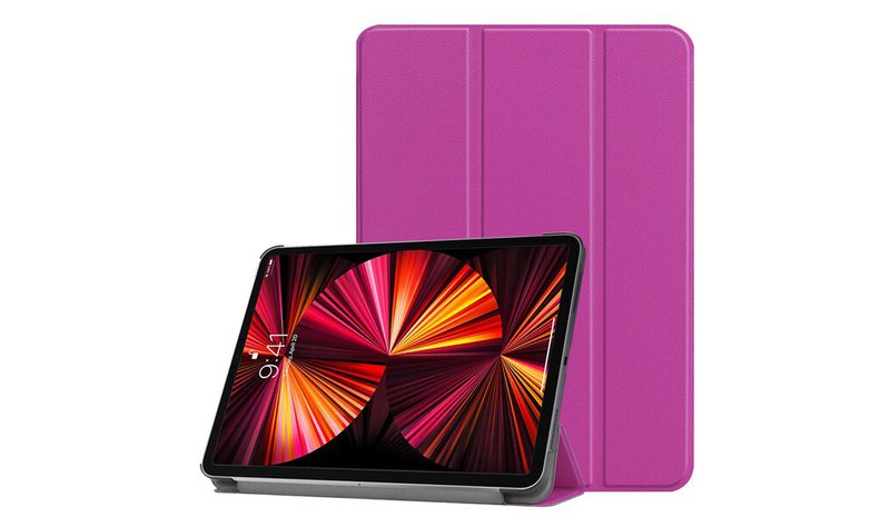 iLike Tri-Fold Eco-nahkainen jalustakotelo Samsung S9 Ultra 14,6'' X910 / X916B / X918N (2023) Violetti