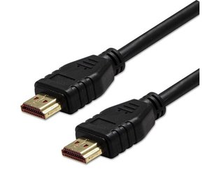 HDMI-kaapeli, HDMI 2.1, 1m, kullattu, musta, 8K@60Hz, 48Gb/s