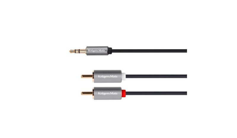 jack 3.5 stereopistoke - 2rca 10 m kruger&matz peruskaapeli