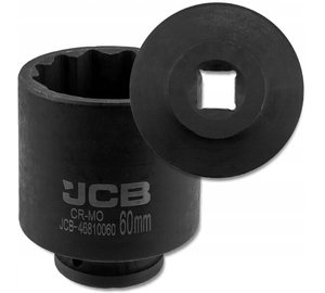 Jcb Deep 3/4 12-pisteinen iskupää 60mm Cr-mo