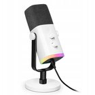 Fifine Am8 valkoinen studiomikrofoni Xlr/usb Rgb:llä