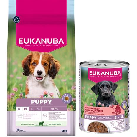 Eukanuba Dog Puppy & Junior Small/Medium Breed Lamb & Rice Blue 12 kg