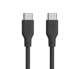 Evelatus Ultra Hyvä Silikoni USB-C - USB-C kaapeli, 1.2 m, 60 W nopea lataus, musta