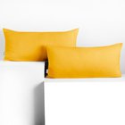 DecoKing Amber -tyynyliina 2 kpl, keltainen, 40 x 80 cm