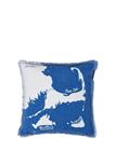 Lexington Home Map Printed Organic Cotton Pillow Cover - Blue - 50X50