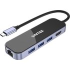 UNITEK HUB USB-C 3.1, RJ-45, 3XUSB-A, HDMI, 4K, PD100W