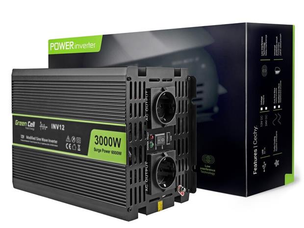 Green Cell invertteri 3000W 12V