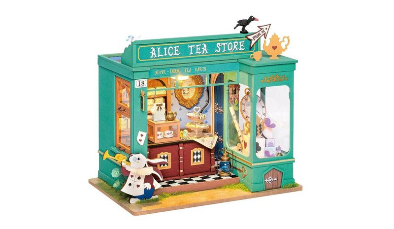 Minitalo 3D-rakentaja Alice's Tea Store
