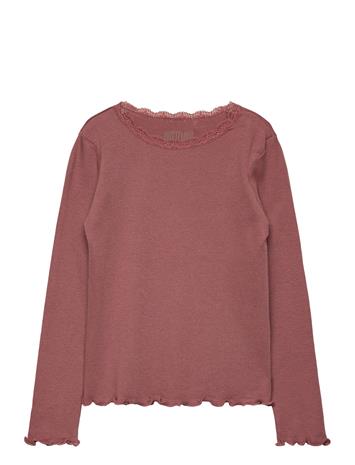 Huttelihut T-Shirt Ls Rib - Pink - 110