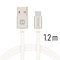 Swissten Textile Universal Quick Charge 3.1 USB-C Data- ja latauskaapeli 1.2 m musta – kuva 1