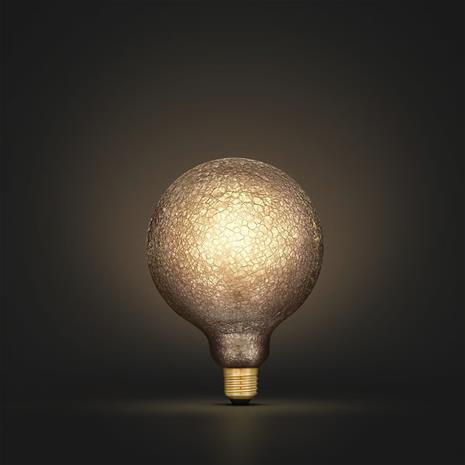 Himmennettävä LED-lamppu E27 krakeloitu 125 mm, harmaa