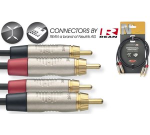 Stagg REAN 2 x RCA - 2 x RCA, 1m