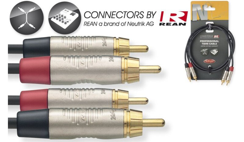 Stagg REAN 2 x RCA - 2 x RCA, 1m