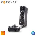 Auton pistorasia-adapteri Forever (3 pistoketta)