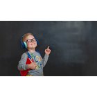 Kuulokkeet powerlocus lapset over-ear mikrofoni 85/94db tapauksessa sininen