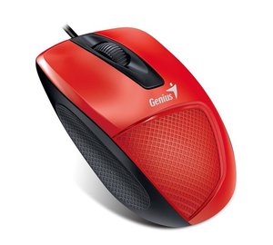 genius hiiri dx-150x, 1000dpi, optinen, 3 pulloa, usb-kaapeli, punainen.