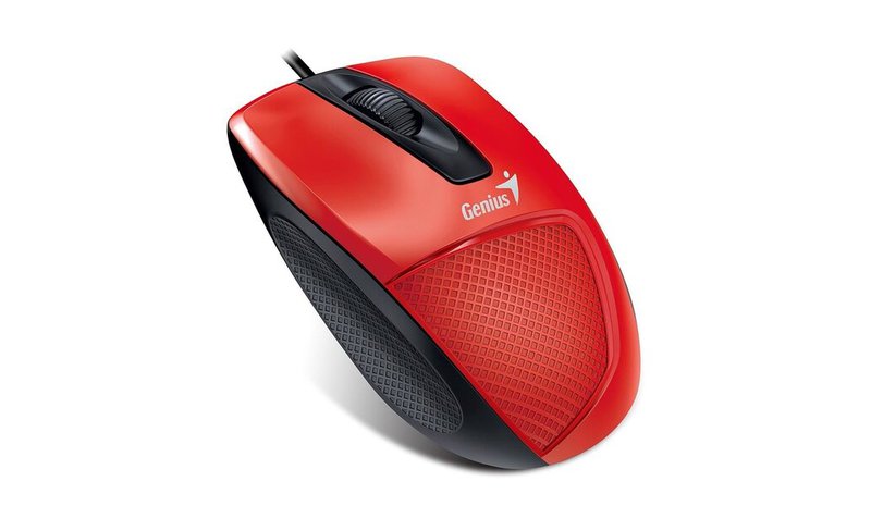 genius hiiri dx-150x, 1000dpi, optinen, 3 pulloa, usb-kaapeli, punainen.