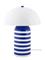 Leitmotiv Table Lamp Rayado Retro - Blue - H30CM – kuva 1