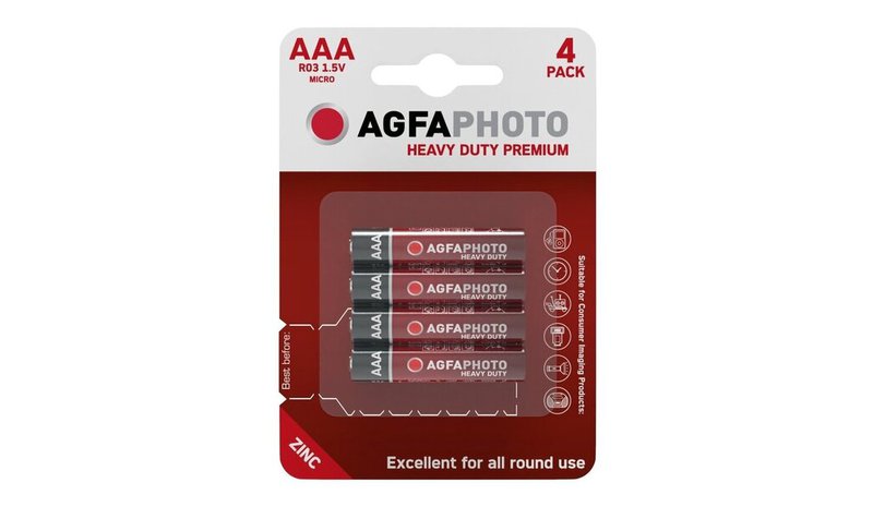 AgfaPhoto Heavy Duty Elements, AAA, R3, 4 kpl