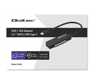 Sovitin sata asemaan ssd hdd 2.5 usb-c super nopeus 5gb/s 2tb 19cm Qoltec