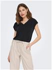 Only - ONLFREE S/S MOD.V-NECK TOP JRS NOOS - T-paita - Naiset - Musta