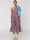 Stella Nova Striped Bow Maxi Dress - Pink - 42