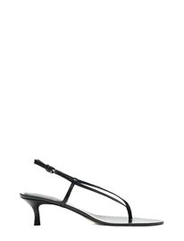 Mango Heeled Leather Sandals With Straps - Black - 41