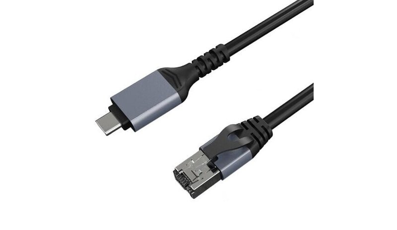Internet-kaapeli CAT6 UTP, USB Type-C - RJ45, 5m