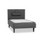Runkopatjasänky Ystad Basic 120x200 Polyeetteri - Harmaa – kuva 1
