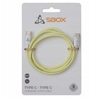 Sbox Type C–Type C-kaapeli 1 m – keltainen USB-C-kaapeli